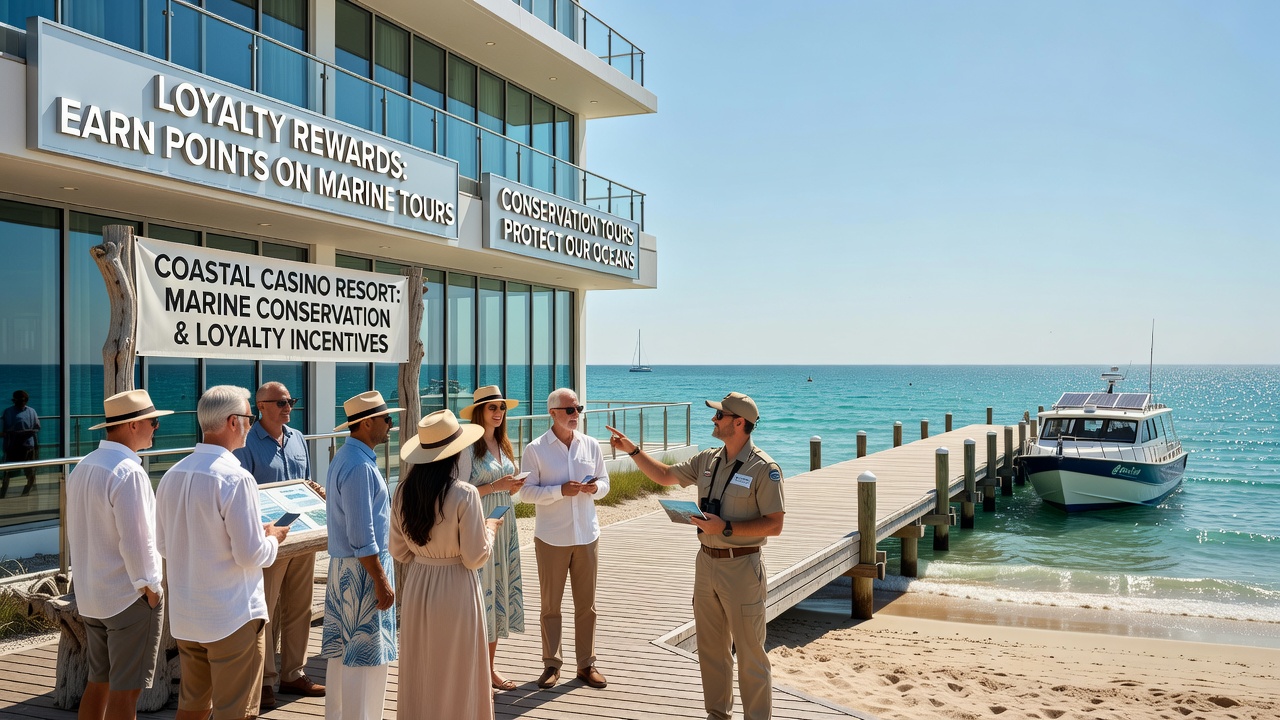 Guests participating in a guided marine conservation snorkel tour near a coastal casino property