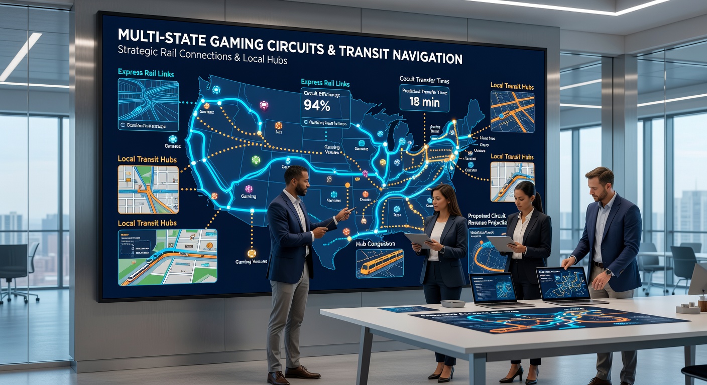 Local transit hub facilitating connections to regional gaming facilities